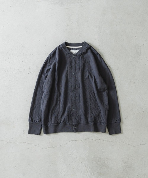 quadro(クオドロ)の「C/NyキルトJQブルゾン(Tシャツ/カットソー・レディース・オフホワイト/グレイッシュベージュ/ダークネイビー/チャコール/ベージュ/グリーン・FREE)」の2枚目の写真