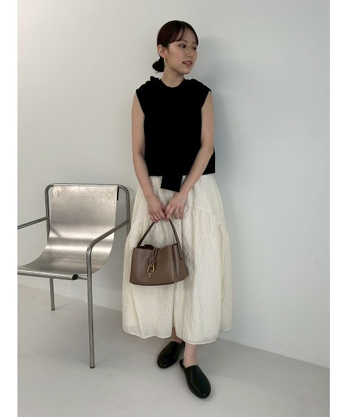 Mila Owen❤︎ノットディテールノースリニットトップス　新品タグ付き ノットディテールノースリニットトップス（ニット）｜Mila Owen