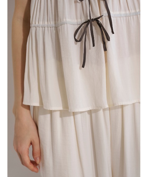 gelato pique サテンカップインキャミソール　サテンロングパンツ gelato pique（ジェラートピケ）の「サテンカップイン