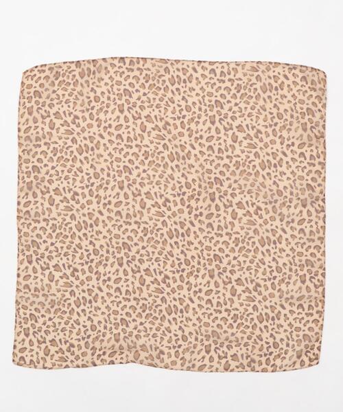 WEGO（ウィゴー）の「WEGO/レオパードシアースカーフ（バンダナ/スカーフ・レディース・ベージュ/ベージュ系その他/ホワイト/ブラウン・FREE）」の3枚目の写真