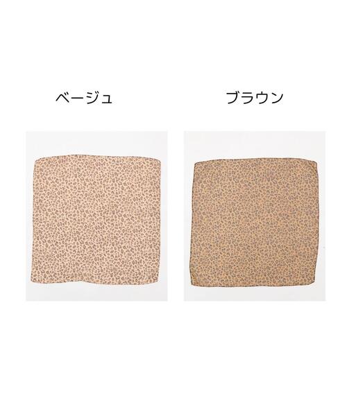 WEGO（ウィゴー）の「WEGO/レオパードシアースカーフ（バンダナ/スカーフ・レディース・ベージュ/ベージュ系その他/ホワイト/ブラウン・FREE）」の5枚目の写真