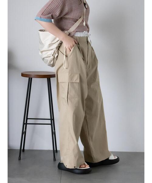 ehka sopo(エヘカソポ)の「ダブルウエストカーゴパンツ(その他パンツ・レディース・カーキ/モカ/ベージュ・F)」の5枚目の写真