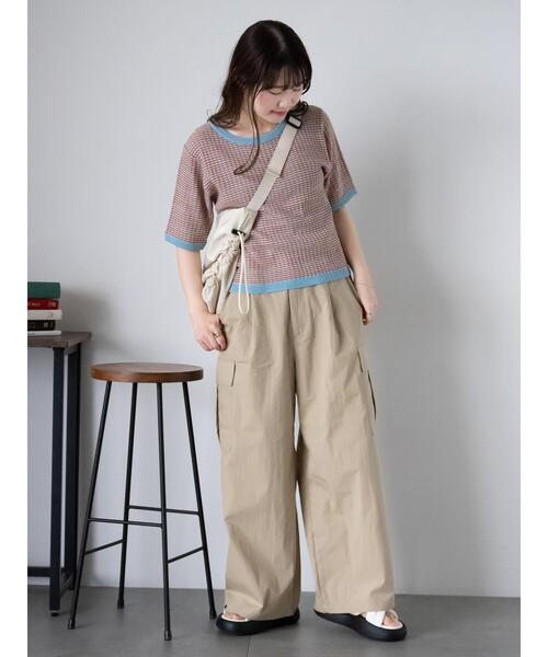 ehka sopo(エヘカソポ)の「ダブルウエストカーゴパンツ(その他パンツ・レディース・カーキ/モカ/ベージュ・F)」の9枚目の写真