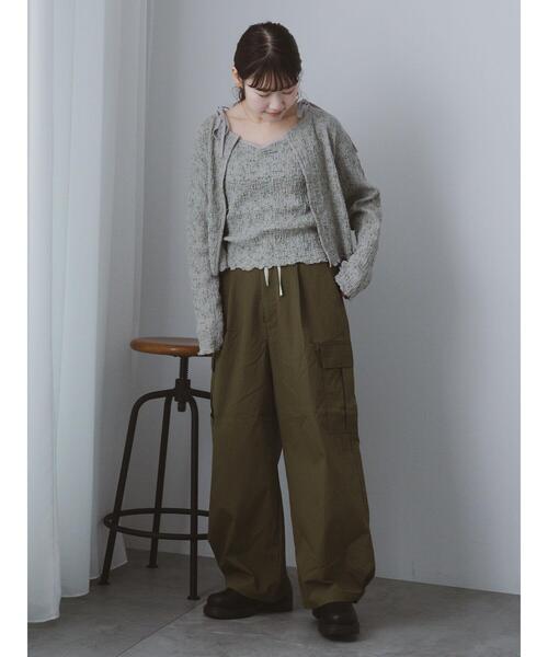ehka sopo(エヘカソポ)の「ダブルウエストカーゴパンツ(その他パンツ・レディース・カーキ/モカ/ベージュ・F)」の21枚目の写真