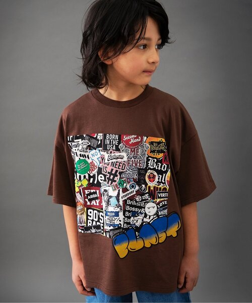 BREEZE（ブリーズ）の「【リンク/ジュニア対応】【B NEW JACK】10柄ストリート半袖Tシャツ_90～160cm展開（Tシャツ/カットソー・キッズ・ブラウン/グリーン/サーモンピンク/ホワイト/イエロー/ブラック/ブルー/グレー/オフホワイト/ターコイズブルー・90/100/110/120/130/140/150/160）」の5枚目の写真