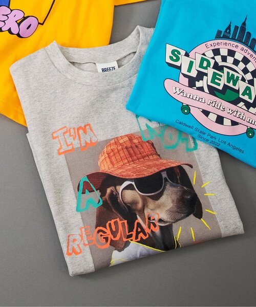 BREEZE（ブリーズ）の「【リンク/ジュニア対応】【B NEW JACK】10柄ストリート半袖Tシャツ_90～160cm展開（Tシャツ/カットソー・キッズ・ブラウン/グリーン/サーモンピンク/ホワイト/イエロー/ブラック/ブルー/グレー/オフホワイト/ターコイズブルー・90/100/110/120/130/140/150/160）」の4枚目の写真