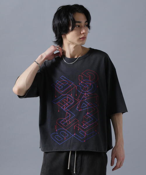 DankeSchon ダンケシェーン CUTOFF S/S TEE REDFLAG DankeSchon/ダンケシェーン/SHEER CHECK JACQUARED S/S SHIRTS