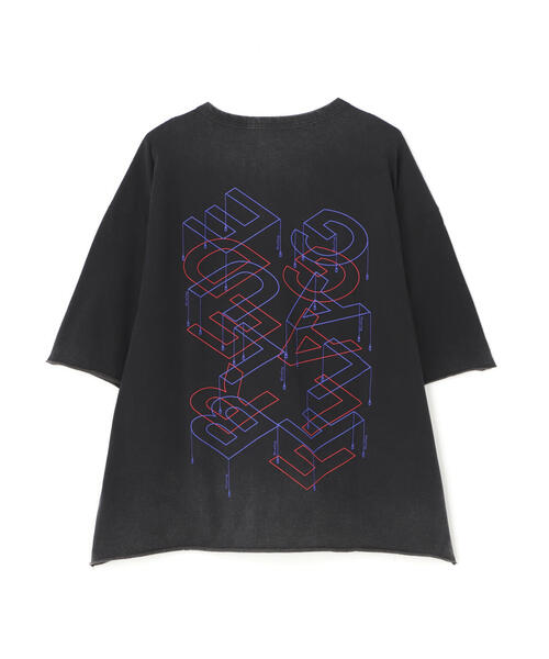 DANKE SCHON(ダンケシェーン)の「DankeSchon/ダンケシェーン/CUTOFF S/S TEE REDFLAG(Tシャツ/カットソー・メンズ・ブラック・M/L)」の6枚目の写真