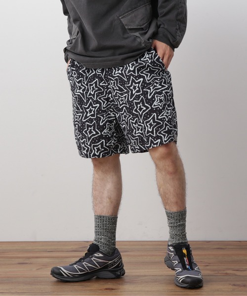 MANASTASH(マナスタッシュ)の「MANASTASH/マナスタッシュ/GAUZE MANALOHA SHORT(その他パンツ・メンズ・ブラック/レッド/オレンジ・S/M/L/XL)」の2枚目の写真
