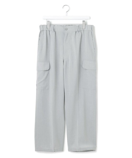 J.PRESS YORK STREET(ジェイプレスヨークストリート)の「【UNISEX】リネンライクイージー カーゴパンツ(その他パンツ・メンズ・ブラック系/ブラウン系/ライトグレー系・LARGE/MEDIUM/SMALL)」の1枚目の写真