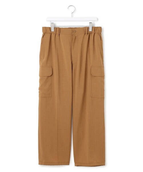 J.PRESS YORK STREET(ジェイプレスヨークストリート)の「【UNISEX】リネンライクイージー カーゴパンツ(その他パンツ・メンズ・ブラック系/ブラウン系/ライトグレー系・LARGE/MEDIUM/SMALL)」の3枚目の写真