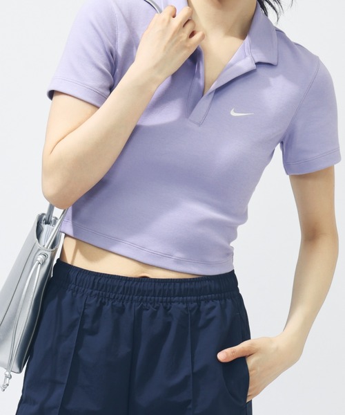 NIKE（ナイキ）の「ナイキ NIKE ナイキ  NSW エッセンシャル S/S ポロ（ポロシャツ・レディース・ブルー/オフホワイト/ライラック/ブラック/テラコッタ・S/M/L）」の5枚目の写真