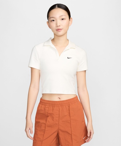 NIKE（ナイキ）の「ナイキ NIKE ナイキ  NSW エッセンシャル S/S ポロ（ポロシャツ・レディース・ブルー/オフホワイト/ライラック/ブラック/テラコッタ・S/M/L）」の2枚目の写真