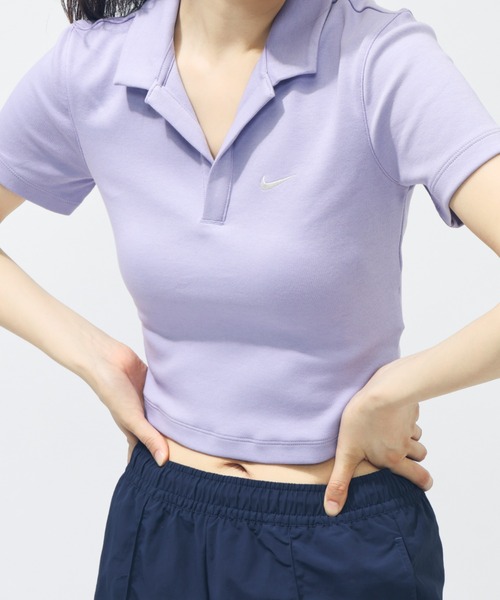NIKE（ナイキ）の「ナイキ NIKE ナイキ  NSW エッセンシャル S/S ポロ（ポロシャツ・レディース・ブルー/オフホワイト/ライラック/ブラック/テラコッタ・S/M/L）」の20枚目の写真