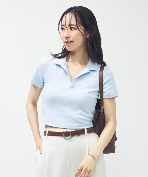 NIKE（ナイキ）の「ナイキ NIKE ナイキ  NSW エッセンシャル S/S ポロ（ポロシャツ・レディース・ブルー/オフホワイト/ライラック/ブラック/テラコッタ・S/M/L）」の19枚目の写真