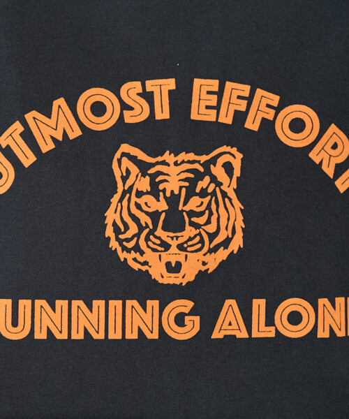 FREAK'S STORE（フリークスストア）の「限定展開　アニマル カレッジ 半袖 Tシャツ（Tシャツ/カットソー・レディース・スミクロ/オレンジ/ネイビー/ライトグレー/ブラック/ライトベージュ/オフホワイト/ナチュラル・ﾌﾘ-）」の14枚目の写真