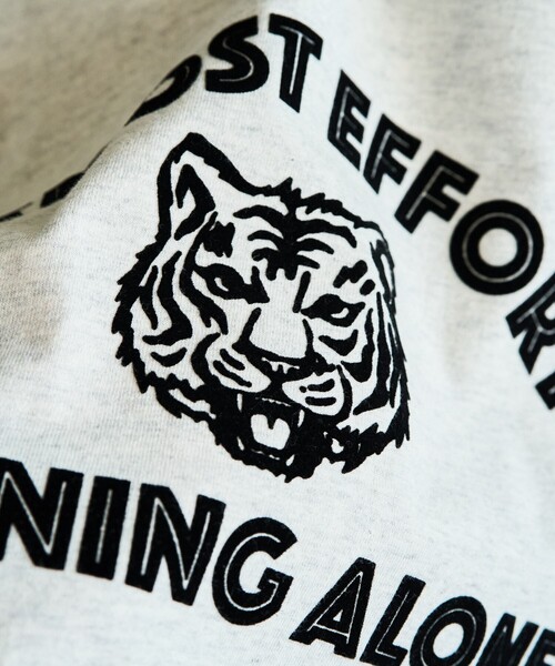 FREAK'S STORE(フリークスストア)の「限定展開 アニマル カレッジ 半袖 Tシャツ(Tシャツ/カットソー・レディース・スミクロ/オレンジ/ネイビー/ライトグレー/ブラック/ライトベージュ/オフホワイト/ナチュラル・フリ-)」の15枚目の写真