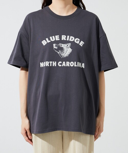 FREAK'S STORE(フリークスストア)の「限定展開 アニマル カレッジ 半袖 Tシャツ(Tシャツ/カットソー・レディース・スミクロ/オレンジ/ネイビー/ライトグレー/ブラック/ライトベージュ/オフホワイト/ナチュラル・フリ-)」の22枚目の写真