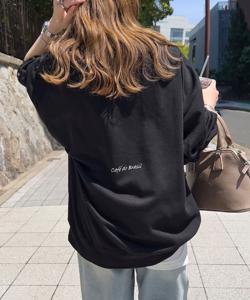 ATHLETA（アスレタ）の「［ athleta ］ビッグシルエットスウェットトップス（スウェット・レディース・ブラック/杢グレー・L/M）」の8枚目の写真
