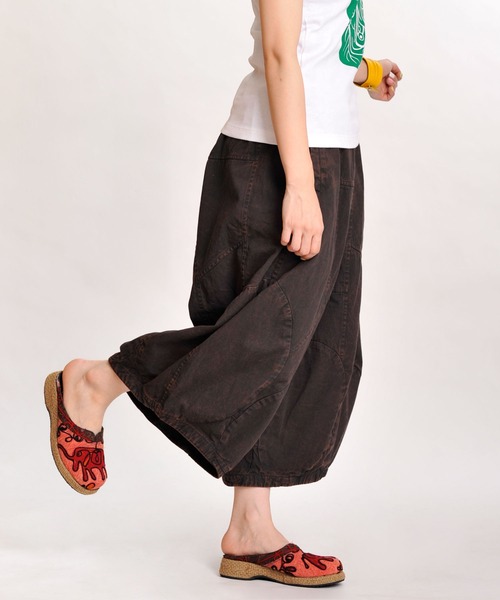 MARAI(マーライ)の「ハンパ丈ワイドパンツ クロップド丈 イージーパンツ(その他パンツ・レディース・ブラック/ブラウン系・FREE)」の11枚目の写真