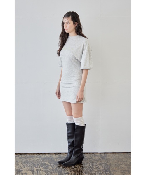 etre loin（エトルワン）の「Logo T-shirt dress（Tシャツ/カットソー・レディース・グレー/ブラック/ホワイト・M）」の11枚目の写真