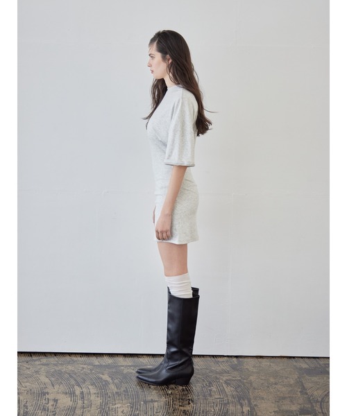 etre loin（エトルワン）の「Logo T-shirt dress（Tシャツ/カットソー・レディース・グレー/ブラック/ホワイト・M）」の12枚目の写真