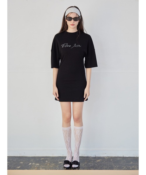 etre loin（エトルワン）の「Logo T-shirt dress（Tシャツ/カットソー・レディース・グレー/ブラック/ホワイト・M）」の22枚目の写真