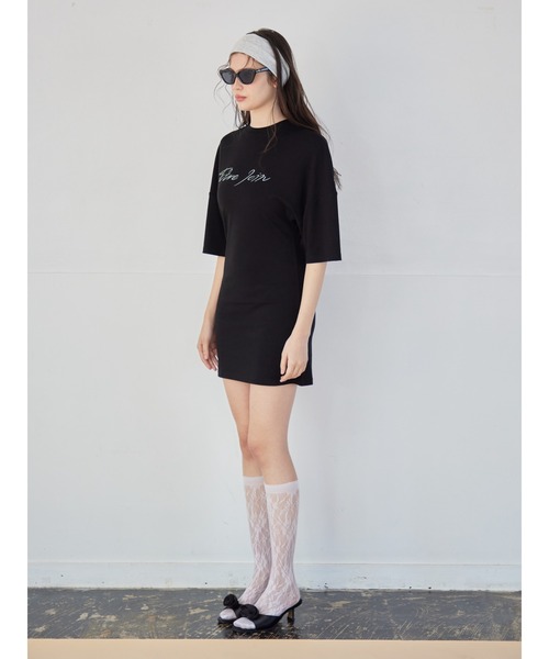 etre loin（エトルワン）の「Logo T-shirt dress（Tシャツ/カットソー・レディース・グレー/ブラック/ホワイト・M）」の22枚目の写真