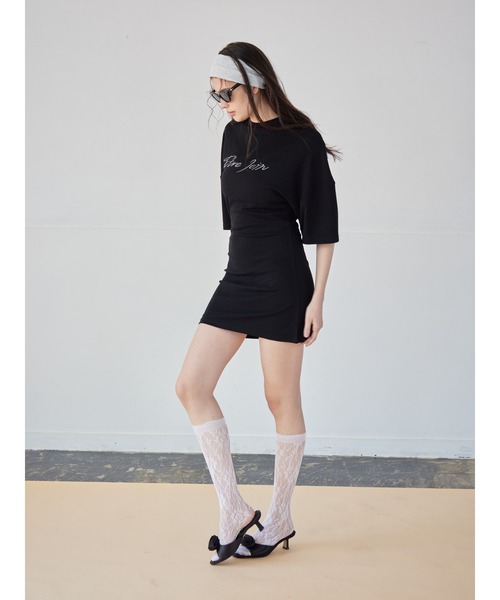 etre loin（エトルワン）の「Logo T-shirt dress（Tシャツ/カットソー・レディース・グレー/ブラック/ホワイト・M）」の17枚目の写真