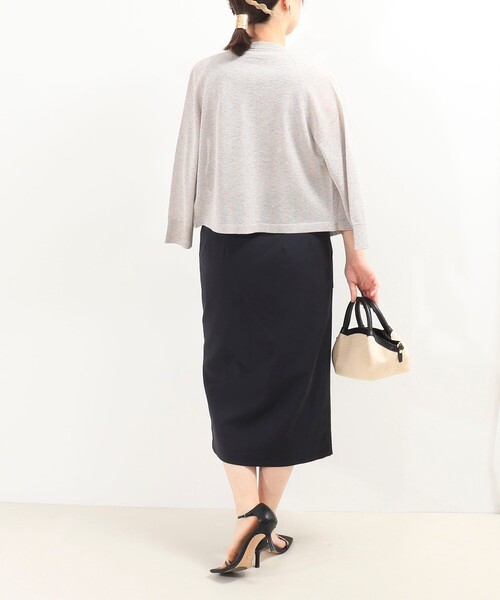 MICO COULIER（ミコクリエ）の「ボディシェルフロントファスナースカート（スカート・レディース・ネイビー/オフホワイト/グレー・38/36）」の10枚目の写真