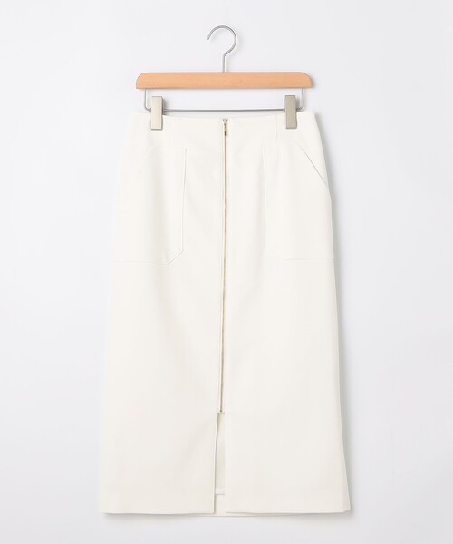 MICO COULIER（ミコクリエ）の「ボディシェルフロントファスナースカート（スカート・レディース・ネイビー/オフホワイト/グレー・38/36）」の17枚目の写真