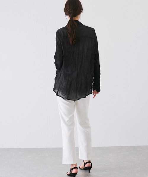 Jayro（ジャイロ）の「ワッシャー加工シャツ（シャツ/ブラウス・レディース・イエロー/ホワイト/ライトグリーン/ブラック/サックスブルー/ピンク系その他・FREE）」の12枚目の写真