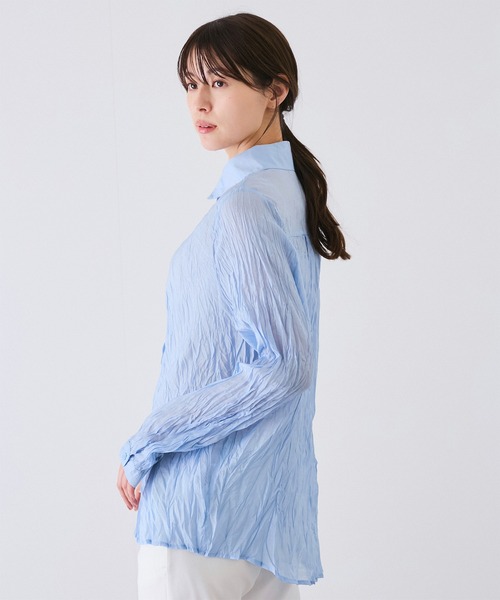 Jayro（ジャイロ）の「ワッシャー加工シャツ（シャツ/ブラウス・レディース・イエロー/ホワイト/ライトグリーン/ブラック/サックスブルー/ピンク系その他・FREE）」の14枚目の写真