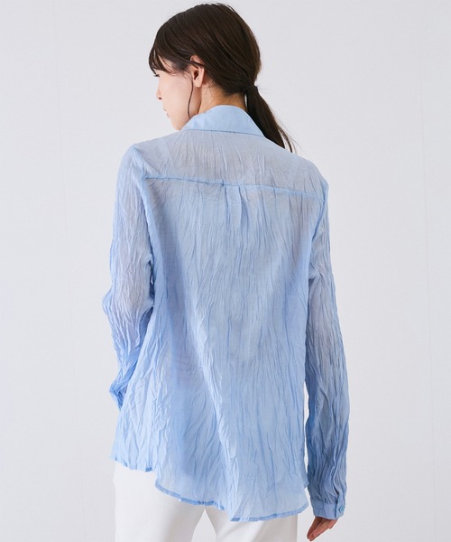 Jayro（ジャイロ）の「ワッシャー加工シャツ（シャツ/ブラウス・レディース・イエロー/ホワイト/ライトグリーン/ブラック/サックスブルー/ピンク系その他・FREE）」の15枚目の写真