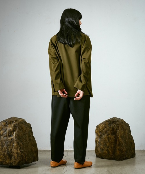 Dulcamara（ドゥルカマラ）の「よそいきワイドBOXシャツ（シャツ/ブラウス・メンズ・ブラック/オリーブ/ネイビー系・0/1）」の9枚目の写真