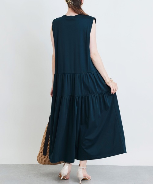 PICCIN（ピッチン）の「ノースリーブティアードカットワンピース（ワンピース・レディース・ブラック/ブルー/レッド/モスグリーン・M）」の11枚目の写真