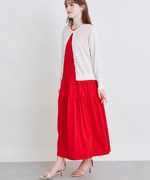 PICCIN（ピッチン）の「ノースリーブティアードカットワンピース（ワンピース・レディース・ブラック/ブルー/レッド/モスグリーン・M）」の18枚目の写真