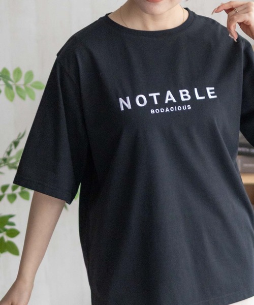 NAVY（ネイビー）の「NAVY ロゴ刺繍Tシャツ（Tシャツ/カットソー・レディース・ブラック/オリーブ/モカ・M/L）」の18枚目の写真
