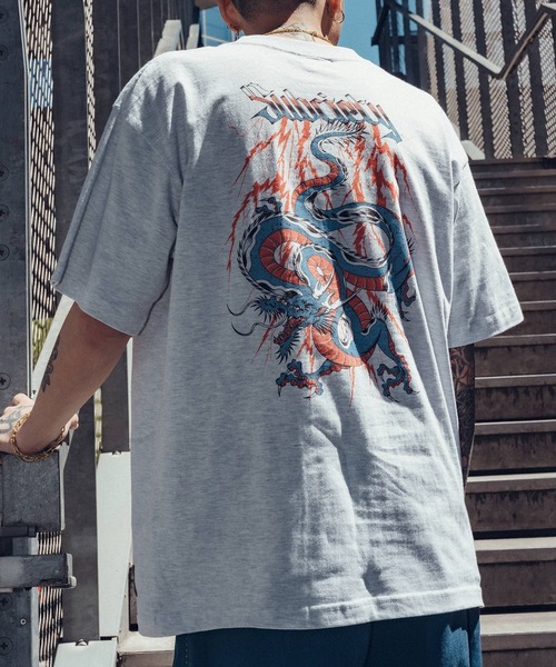 Subciety(サブサエティ)の「Eastern dragon Tee(Tシャツ/カットソー・メンズ・ブラック/ホワイト/グレー・SMALL/MEDIUM/LARGE/X-LARGE/XX-LARGE)」の3枚目の写真