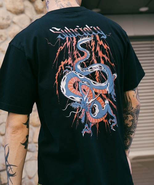 Subciety(サブサエティ)の「Eastern dragon Tee(Tシャツ/カットソー・メンズ・ブラック/ホワイト/グレー・SMALL/MEDIUM/LARGE/X-LARGE/XX-LARGE)」の1枚目の写真