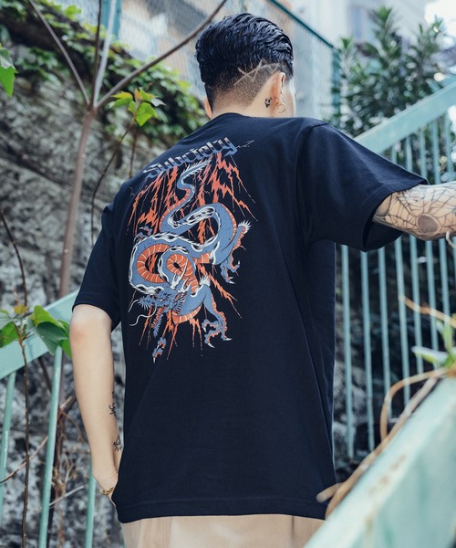 Subciety(サブサエティ)の「Eastern dragon Tee(Tシャツ/カットソー・メンズ・ブラック/ホワイト/グレー・SMALL/MEDIUM/LARGE/X-LARGE/XX-LARGE)」の7枚目の写真