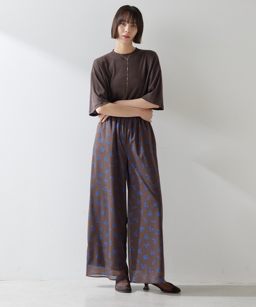 Whim Gazette(ウィムガゼット)の「シアービッグTシャツ(Tシャツ/カットソー・レディース・オフホワイト/ブラウン/ベビーピンク・FREE)」の6枚目の写真