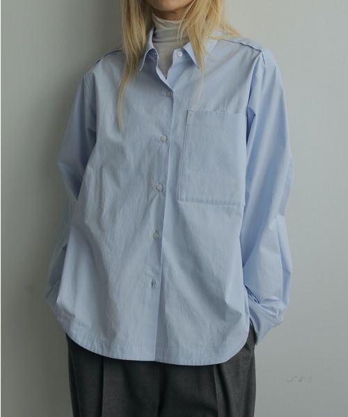 anuke Highcount Over Shirts アイスブルー　タグ付き anuke（アンヌーク）の「Highcount Over Shirts（シャツ/ブラウス