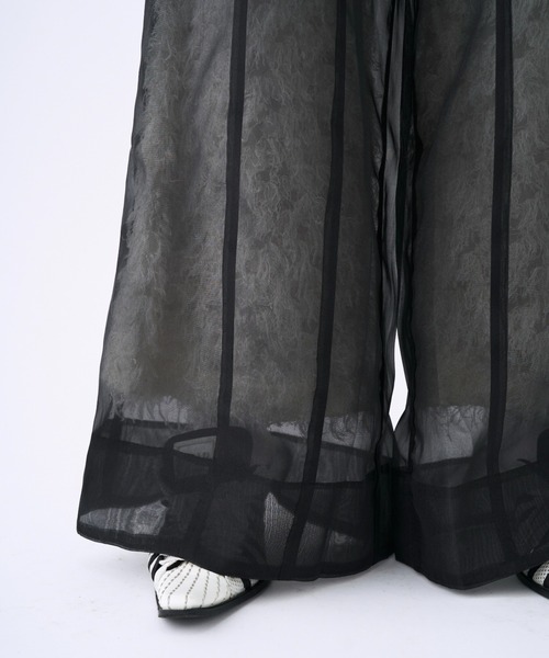 seytoサイズ3 / チュールレイヤードシアーワイドパンツ seyto（セイト）の「Tulle layered sheer wide pants / チュール