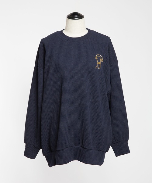 gomme（ゴム）の「フライトジャージー　長袖Ｔ（Tシャツ/カットソー・レディース・グレー/ブラック/ネイビー・MEDIUM）」の9枚目の写真