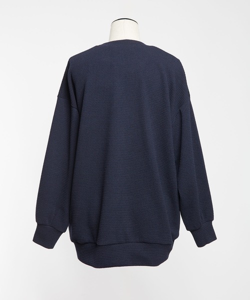 gomme（ゴム）の「フライトジャージー　長袖Ｔ（Tシャツ/カットソー・レディース・グレー/ブラック/ネイビー・MEDIUM）」の10枚目の写真