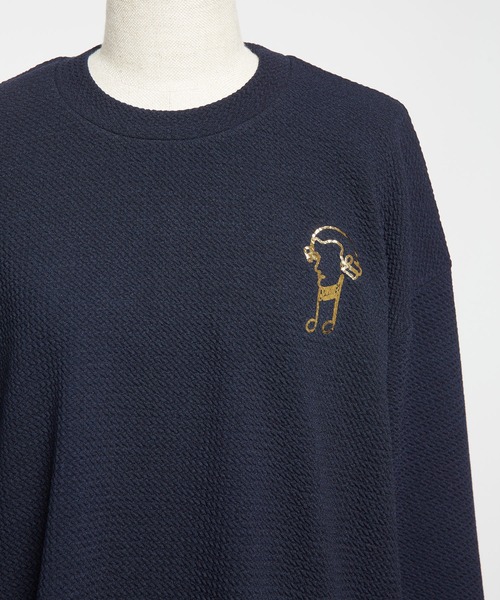 gomme（ゴム）の「フライトジャージー　長袖Ｔ（Tシャツ/カットソー・レディース・グレー/ブラック/ネイビー・MEDIUM）」の12枚目の写真