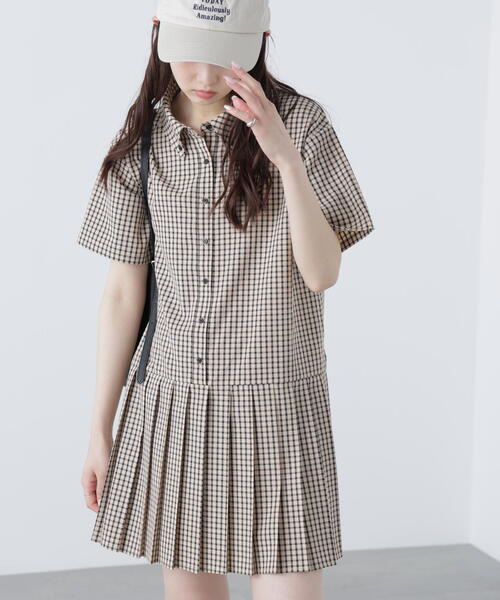 FREE'S MART(フリーズマート)の「◆チェックプリーツミニワンピース(ワンピース・レディース・ベージュ系その他/ブラウン系その他・SMALL/MEDIUM)」の20枚目の写真