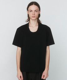 VICTIM | VICTIM ヴィクティム / HEAVY COTTON U-NECK TEE シルクライクヘビーコットンUネックTシャツ / VTM-25-CS-007(Tシャツ/カットソー)