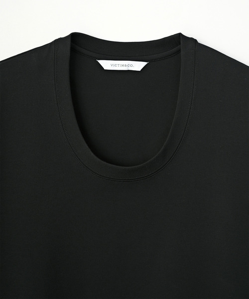VICTIM(ヴィクティム)の「VICTIM ヴィクティム / HEAVY COTTON U-NECK TEE シルクライクヘビーコットンUネックTシャツ / VTM-25-CS-007(Tシャツ/カットソー・メンズ・ホワイト/ブラック/グレー・1/2/3)」の5枚目の写真